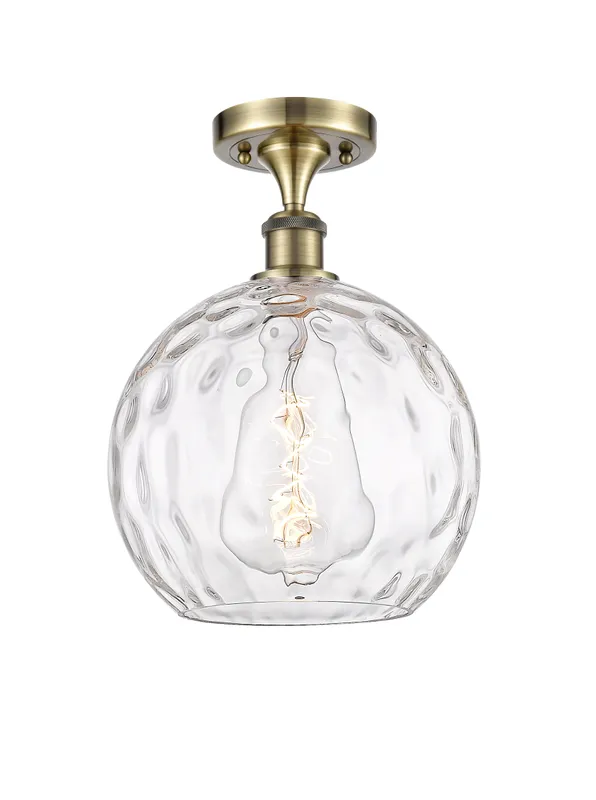 Edison Semi-Flush Cast Brass Glass Nickel — Modern Lights LED Ceiling Lights  