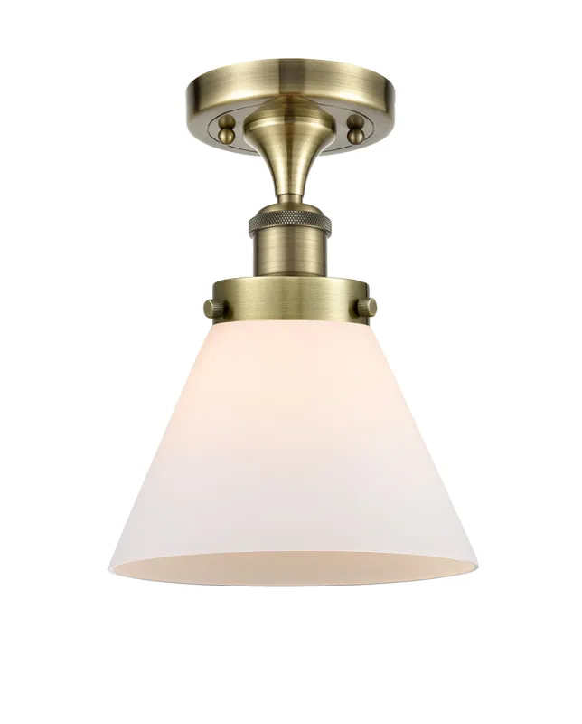 Edison Semi-Flush Mount 5.25 Brushed Nickel — Modern Lights LED Ceiling Lights  