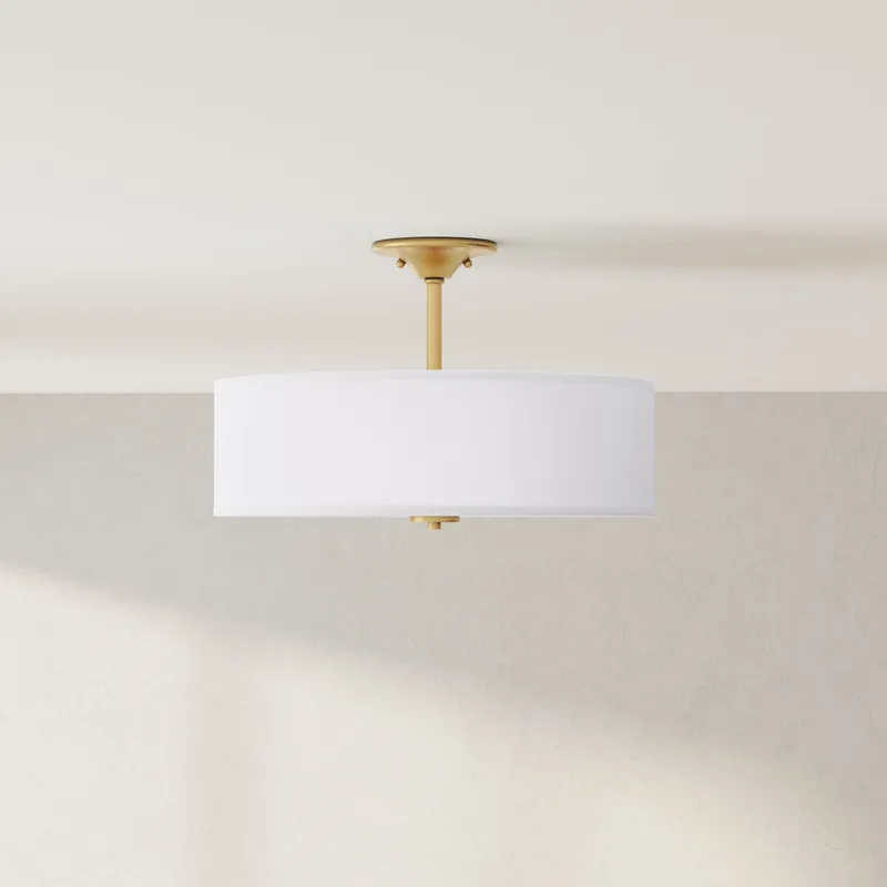 Inspire Collection Three-Light 18" Semi-Flush Mount P350167 — Progress Lighting LED Post Top Lights  