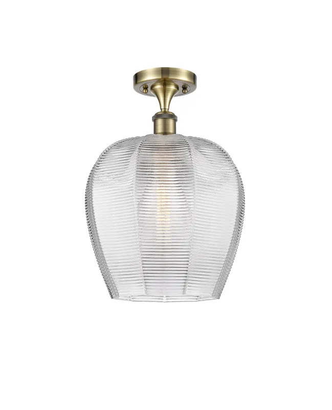 Edison Semi-Flush Mount 6.75 Brushed Satin Nickel — Modern Lights LED Ceiling Lights  