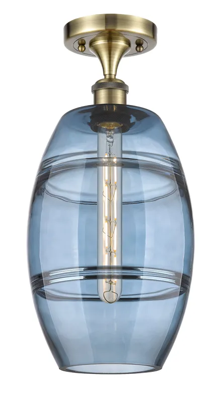 Edison Semi-Flush Mount Brushed Nickel Finish — Modern Lights LED Ceiling Lights  