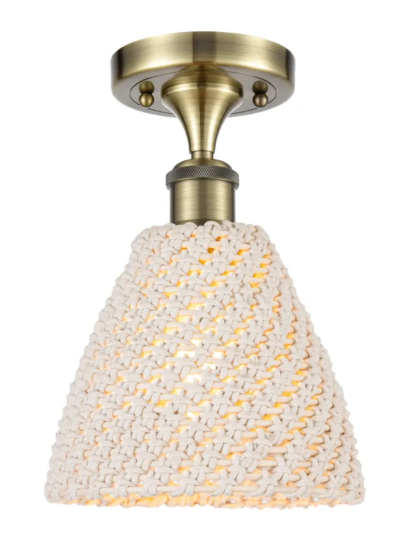 Edison Semi-Flush Mount Brass Satin Nickel — Modern Lights LED Ceiling Lights  