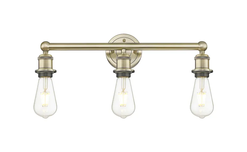 Edison Bath Vanity Light Cast Brass Steel — Modern Lights LED Wall Lights  