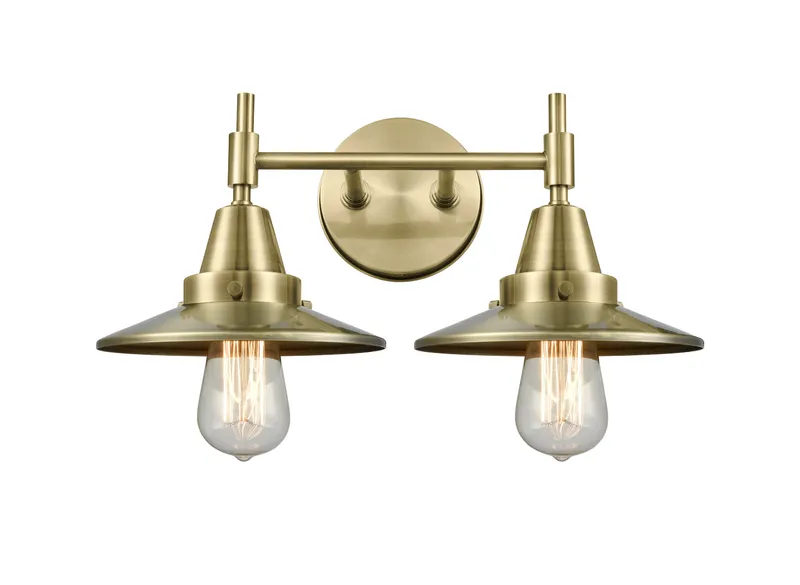Caden Retro, Industrial Railroad Bath Vanity Light — Modern Lights LED Wall Lights  