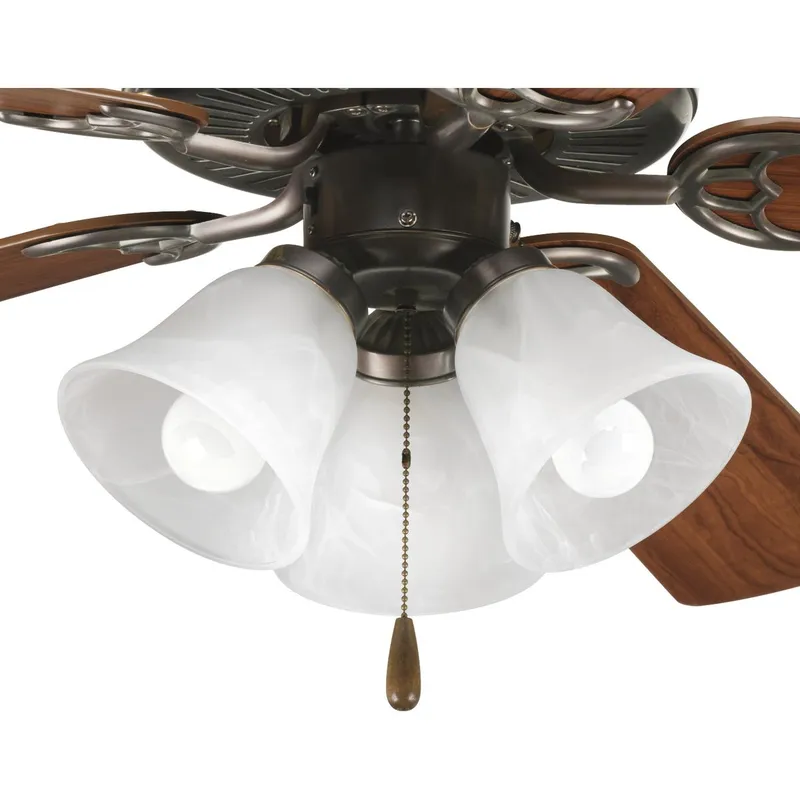 AirPro Collection Three-Light Ceiling Fan Light P2600-xxWB — Progress Lighting LED Post Top Lights  