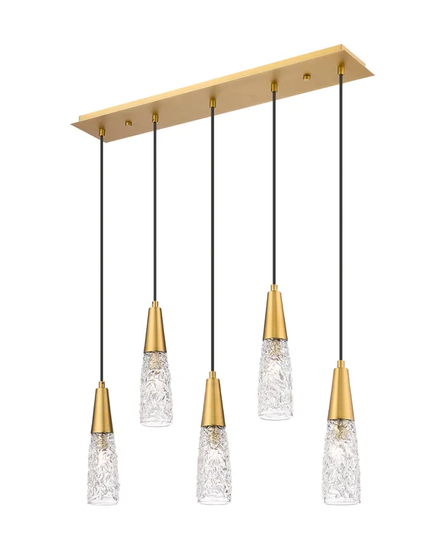 Downtown Urban Island Light Steel Glass — Modern Lights LED Linear Lights  