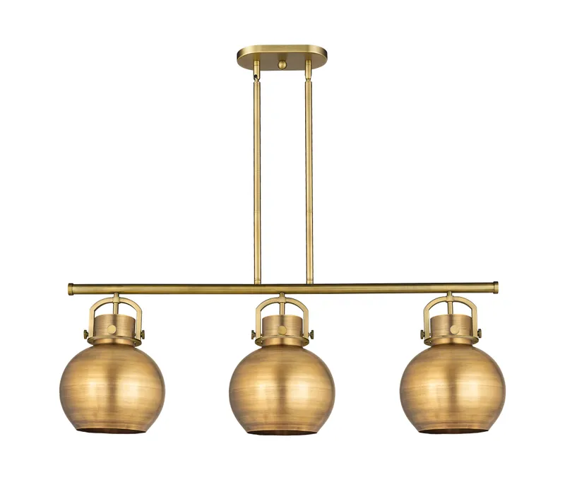 Downtown Urban Island Light Brass Steel — Modern Lights LED Linear Lights  
