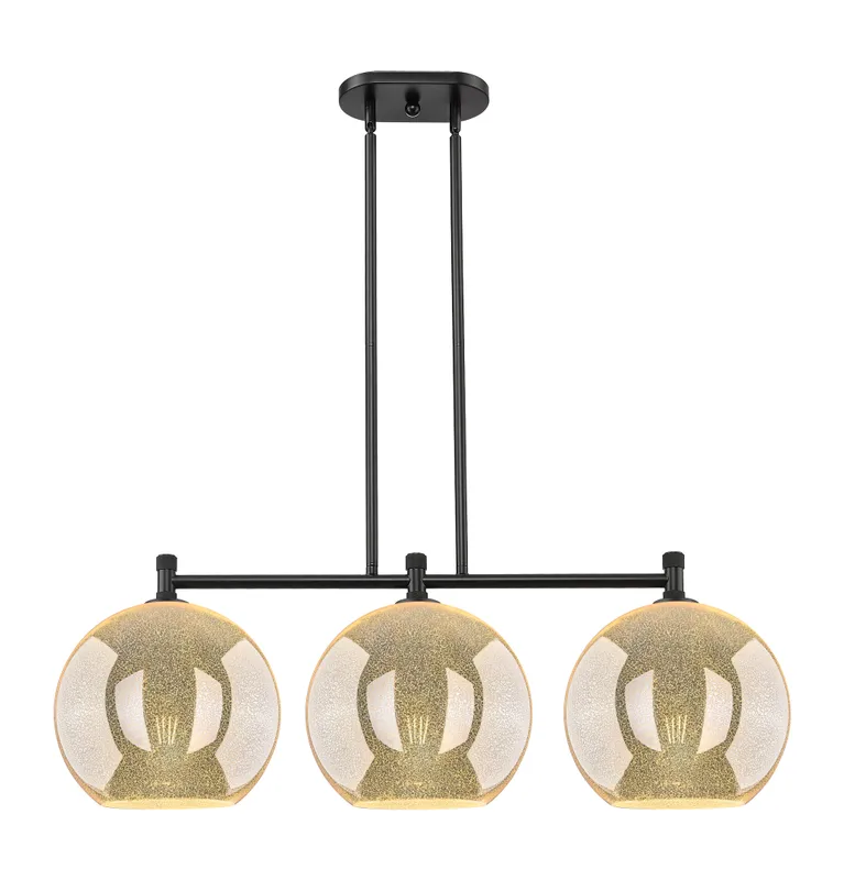Downtown Urban Island Light Cast Brass Glass — Modern Lights LED Linear Lights  
