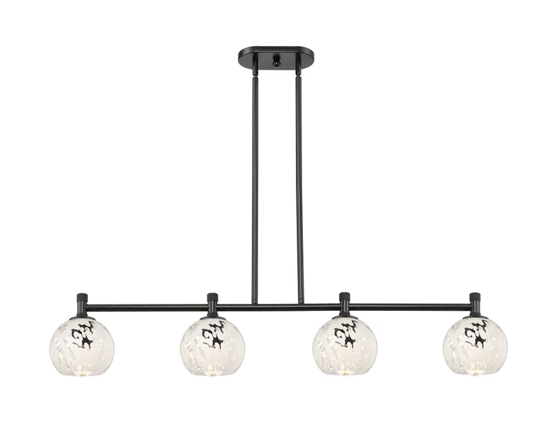 Downtown Urban Island Light Glass Brass Steel — Modern Lights LED Linear Lights  