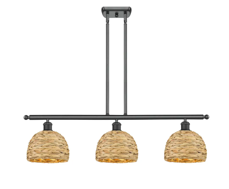 Ballston Island Light Woven Rattan Brass — Modern Lights LED Linear Lights  