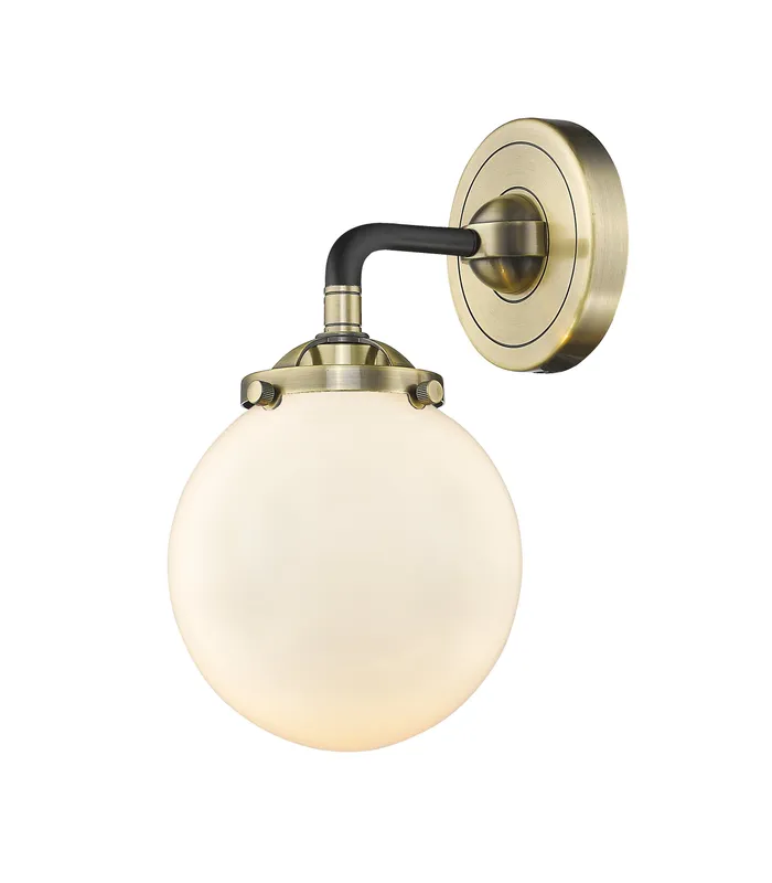 Nouveau Sconce Cast Brass 9 Inch Glass — Modern Lights LED Wall Lights  