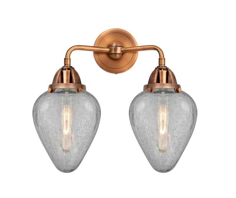Nouveau 2 Vanity Light Cast Brass Glass — Modern Lights LED Wall Lights  