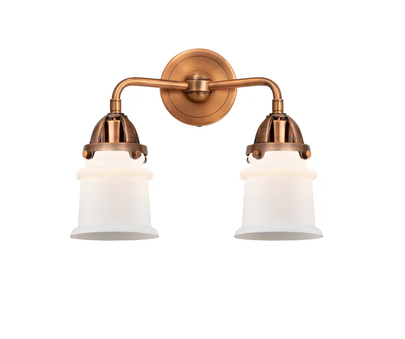 Nouveau 2 Bath Vanity Light Cast Brass Glass — Modern Lights LED Wall Lights  