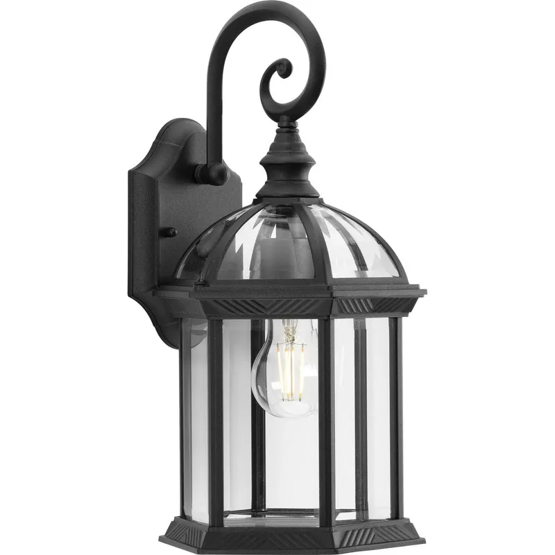 Dillard Collection One-Light Clear Glass Outdoor Wall Lantern P560322 — Progress Lighting LED Wall Lights  