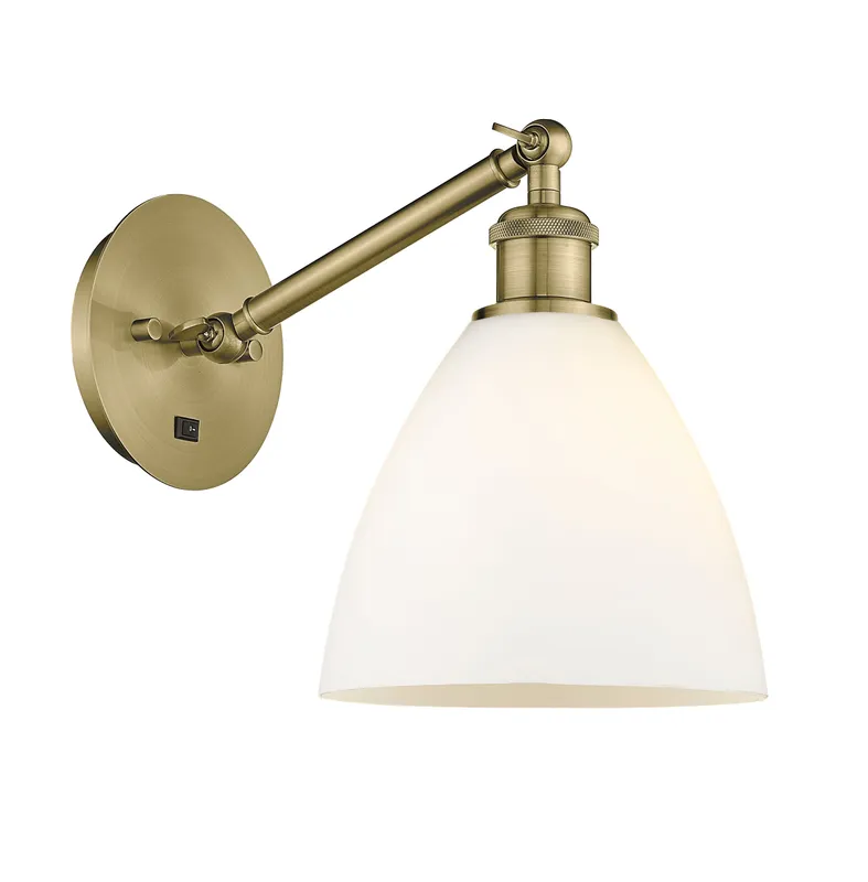 Ballston Glass Sconce Cast Brass Steel — Modern Lights LED Wall Lights  