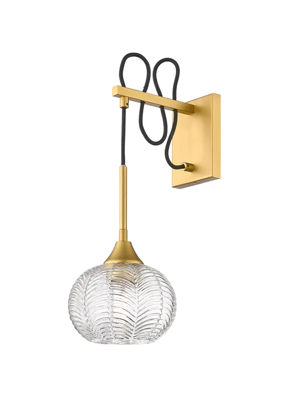 Downtown Urban Sconce Glass Steel 16.25 Inch — Modern Lights LED Wall Lights  
