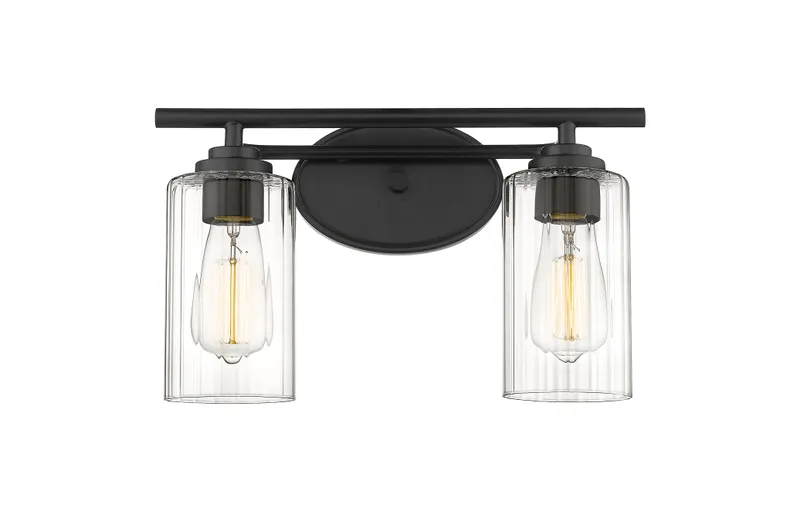 Auralume Bath Vanity Light Glass Cast Brass — Modern Lights LED Wall Lights  
