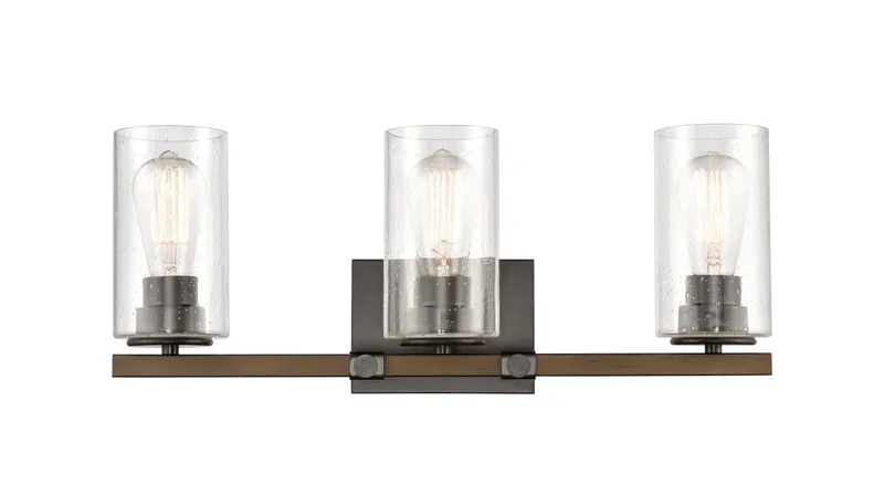 Auralume Bath Vanity Light Glass Steel 9 Inch — Modern Lights LED Wall Lights  