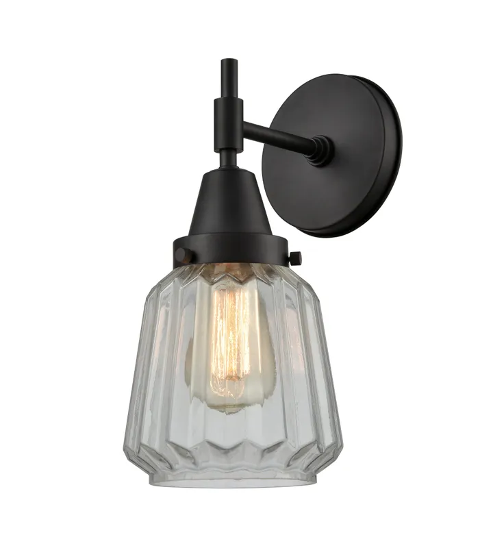 Caden Sconce Glass Steel 12 Inch — Modern Lights LED Wall Lights  