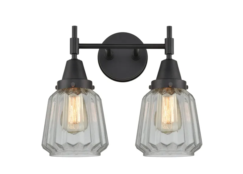 Caden Bath Vanity Light Glass Steel Finish — Modern Lights LED Wall Lights  