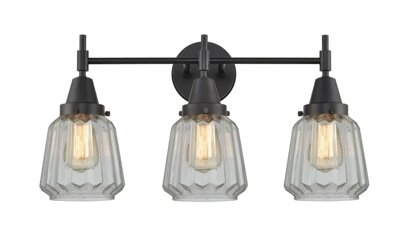 Caden Bath Vanity Light Glass Steel 12 Inch — Modern Lights LED Wall Lights  