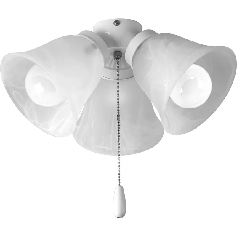 AirPro Collection Three-Light Ceiling Fan Light P2642-xxWB — Progress Lighting LED Post Top Lights  