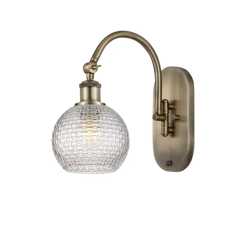 Ballston Swing Arm Cast Brass White Venetian — Modern Lights LED Wall Lights  