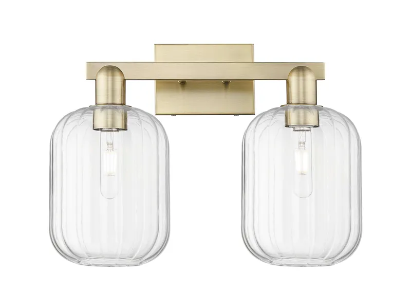 Arcadia Bath Vanity Light Cast Brass Glass — Modern Lights LED Wall Lights  