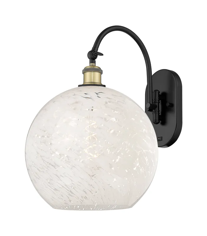 Ballston Sconce White Mouchette Glass Steel — Modern Lights LED Wall Lights  