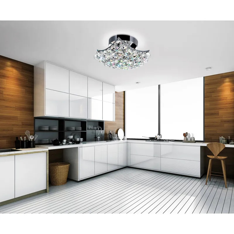 Queen 4 Light Chrome Flush Mount — Modern Lights LED Ceiling Lights 60.0W 