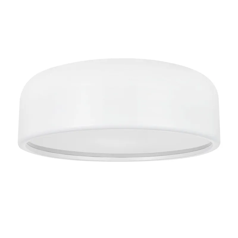 Campton 3 Light White Drum Shade Flush Mount — Modern Lights LED Ceiling Lights 60.0W 