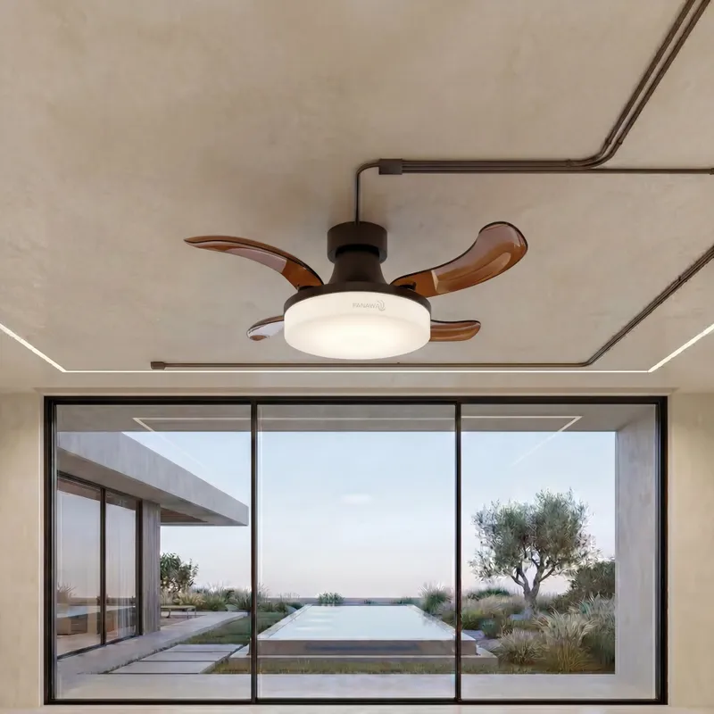 36 Inch Oil Rubbed Bronze Retractable Blade Ceiling Fan — Modern Lights LED Ceiling Lights 55.0W 2700K