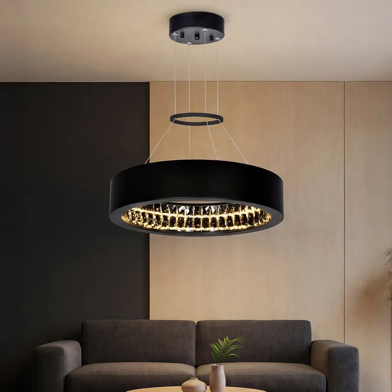 Rosalina Integrated LED Black Chandelier — Modern Lights LED Pendant Lights 26.0W 