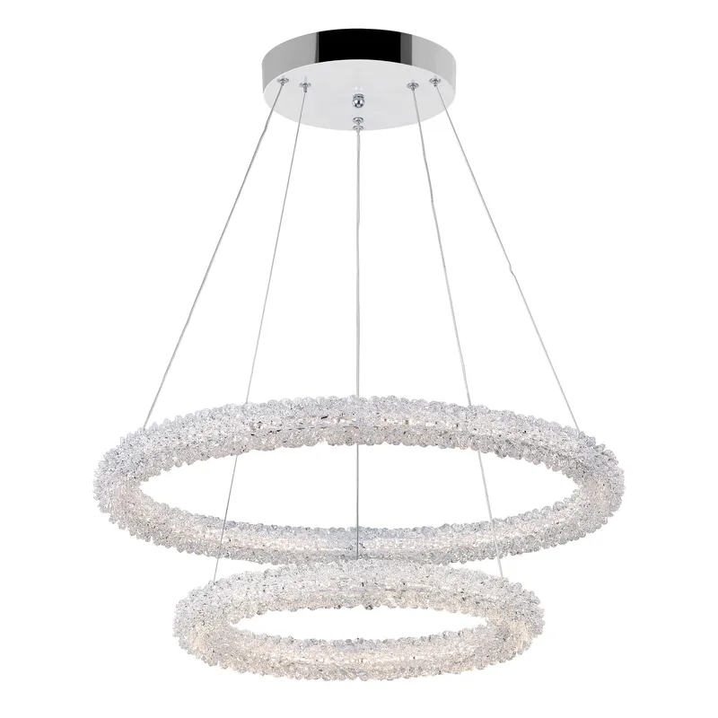 Arielle Integrated LED Chrome Chandelier — Modern Lights LED Pendant Lights 120.0W 