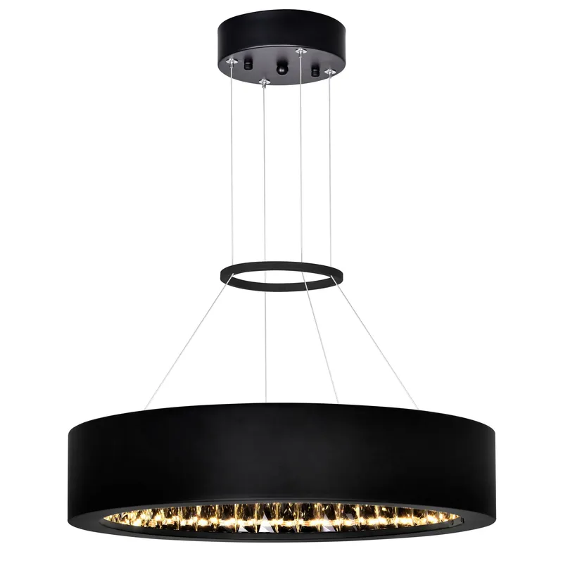 Juliette Integrated LED 16 Inch Black Chandelier — Modern Lights LED Pendant Lights 55.0W 