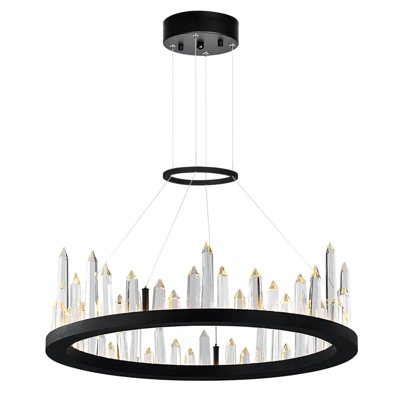 Juliette Integrated LED 24 Inch Black Chandelier — Modern Lights LED Pendant Lights 72.0W 