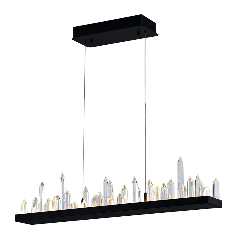 Juliette Integrated LED 45 Inch Black Chandelier — Modern Lights LED Pendant Lights 120.0W 