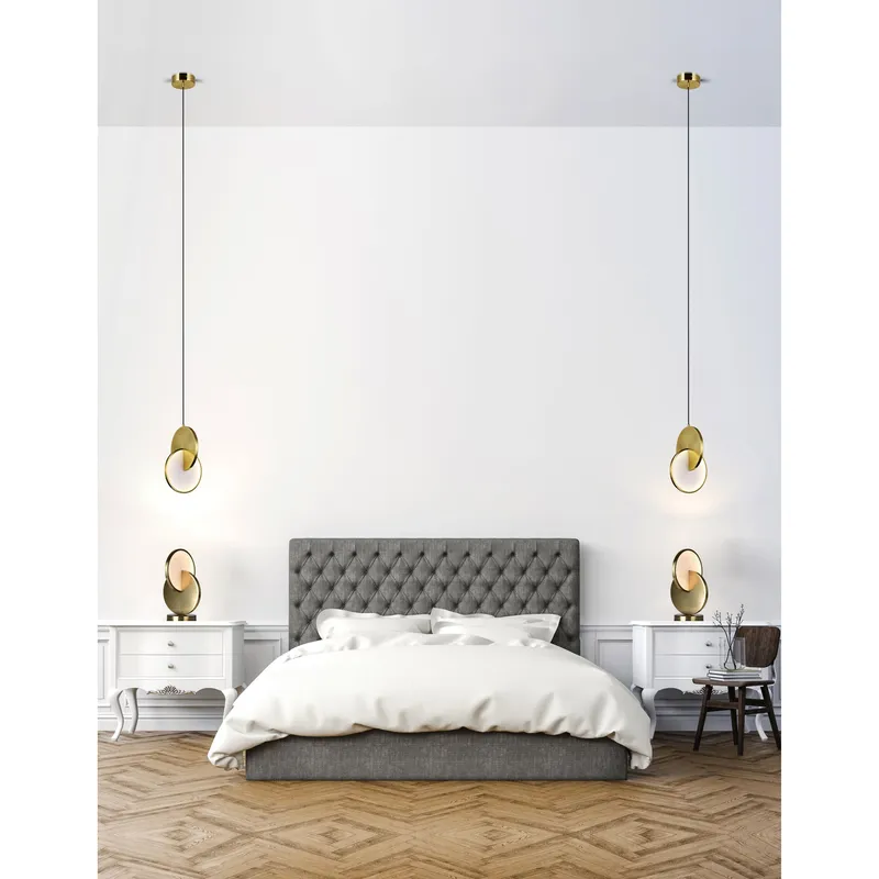 Tranche 1 Light Brass Mini Pendant Brushed Brass — Modern Lights LED Pendant Lights 8.0W 