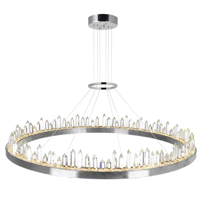 Agassiz Integrated LED Nickel Chandelier — Modern Lights LED Pendant Lights 84.0W 
