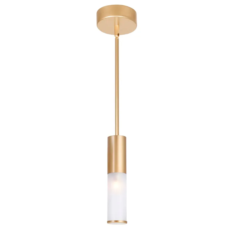 Pipes 1 Light Mini Gold Pendant Sun Gold Finish — Modern Lights LED Pendant Lights 5.0W 