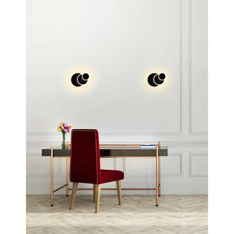 Private I Integrated LED Black Wall Sconce — Modern Lights LED Wall Lights 8.0W 