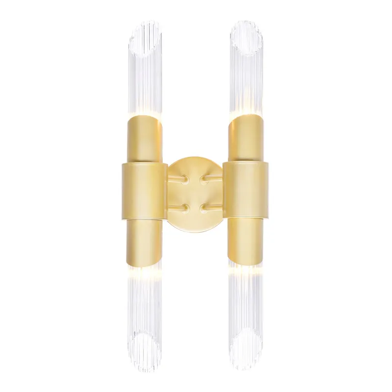 Croissant 4 Light Gold Wall Sconce in Satin Gold Finish — Modern Lights LED Wall Lights 60.0W 