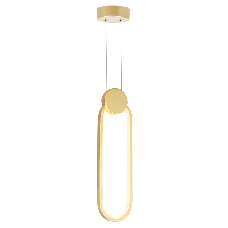 Pulley 4in Gold Mini Pendant Integrated LED — Modern Lights LED Pendant Lights 6.0W 