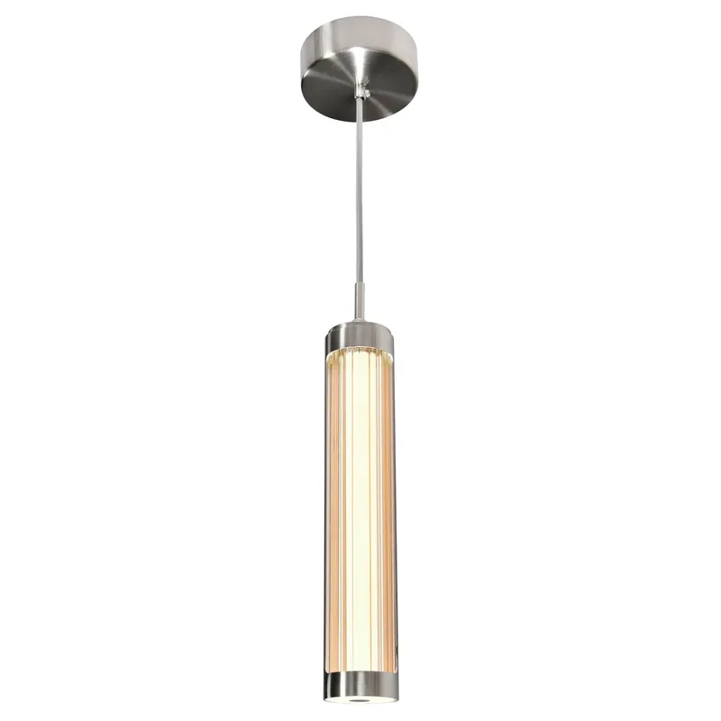Neva 3in Nickel Pendant Integrated LED — Modern Lights LED Pendant Lights 8.0W 