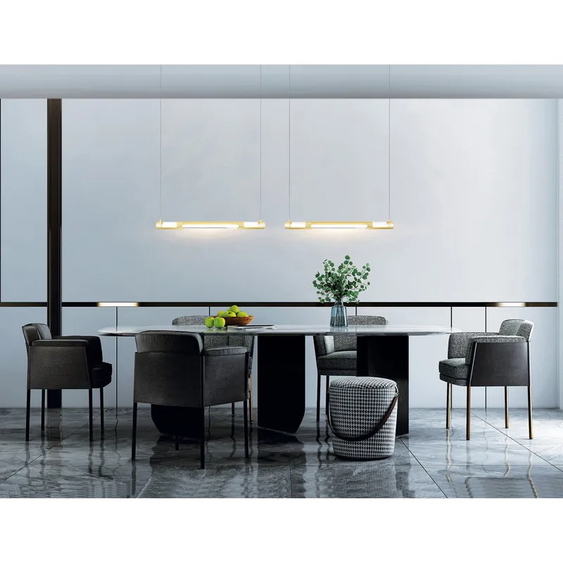 Neva 36in Gold Chandelier Integrated LED — Modern Lights LED Pendant Lights 18.0W 