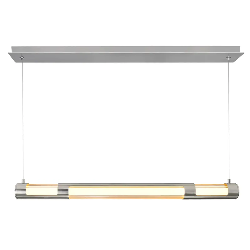 Neva 36in Nickel Chandelier Integrated LED — Modern Lights LED Pendant Lights 18.0W 
