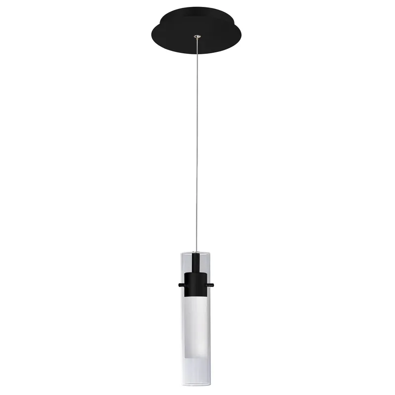 Olinda 1 Light 5in Black Mini Pendant Integrated LED — Modern Lights LED Pendant Lights 2.0W 