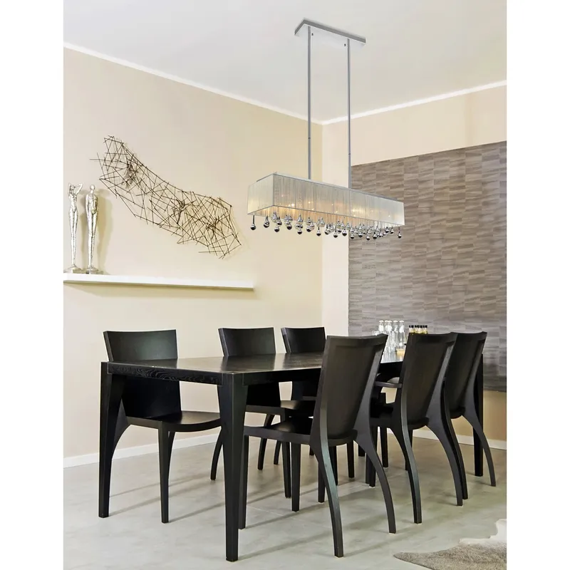 Water Drop 17 Light Chrome Chandelier — Modern Lights LED Pendant Lights 40.0W 