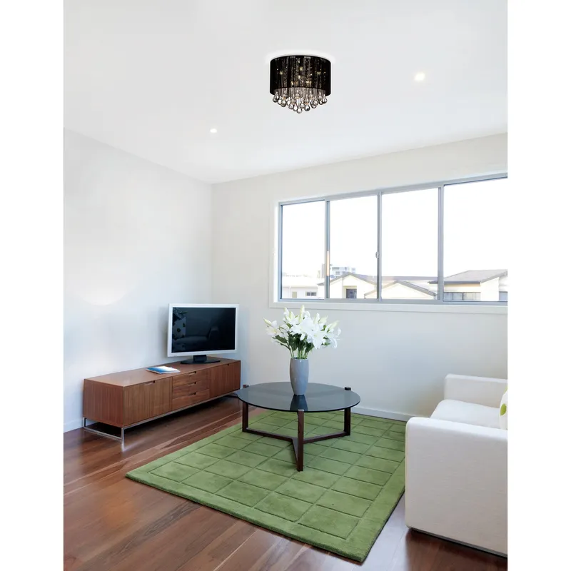 Water Drop 6 Light Chrome Flush Mount — Modern Lights LED Ceiling Lights 40.0W 
