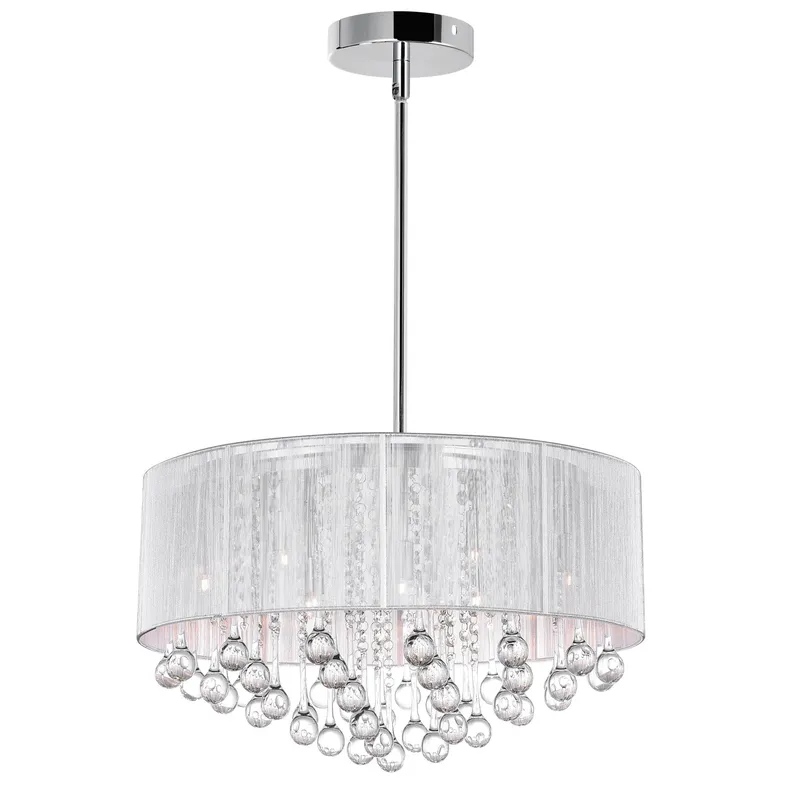 Water Drop 9 Light Chrome Chandelier — Modern Lights LED Pendant Lights 40.0W 